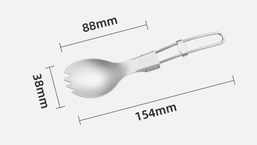 18.5g Titanium Foldable Spork