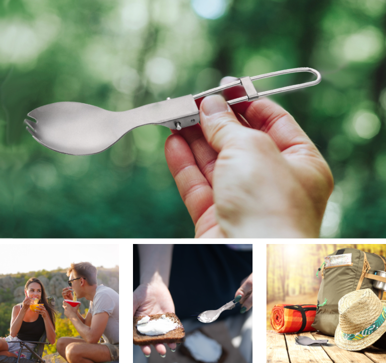 18.5g Titanium Foldable Spork