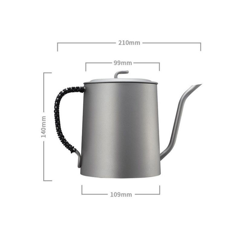 950ml Gooseneck Coffee Pot titanium pot