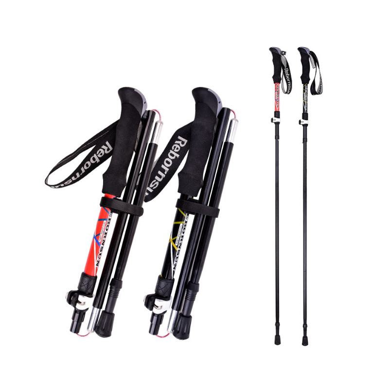 7075 Aluminum Adjustable Trekking Poles With Quick Locks