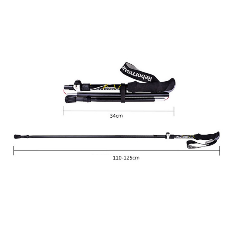 7075 Aluminum Adjustable Trekking Poles With Quick Locks