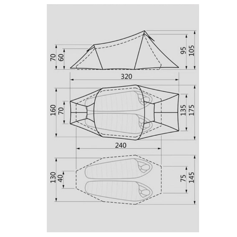 Double door tunnel tent