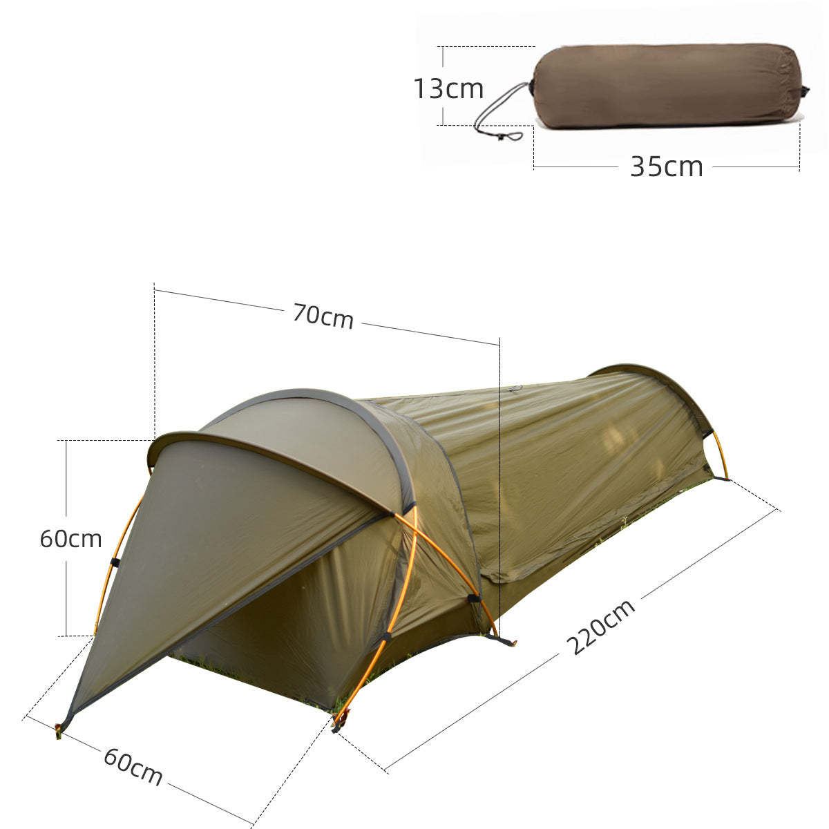 Single person tunnel tent