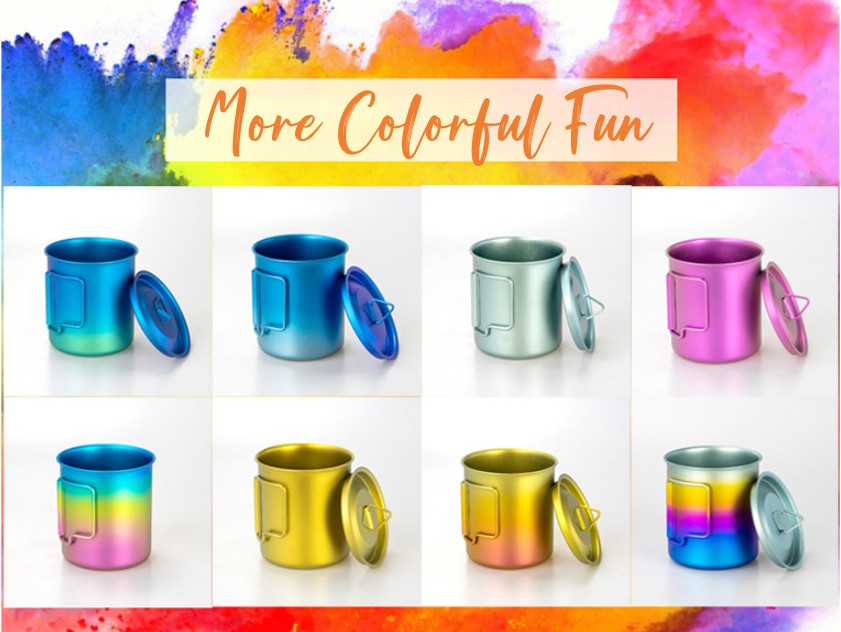 Multicolor Colourful Titanium Mug